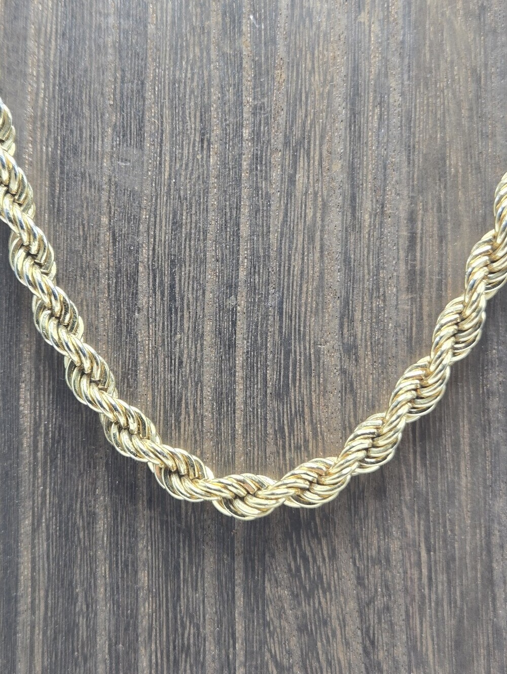 80's Designer Signed Monet Necklace Rope Chain Gold Tone Choker Statement VTG